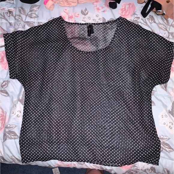 Women’s Full Tilt Polka Dot Top- size Large - Picture 5 of 7